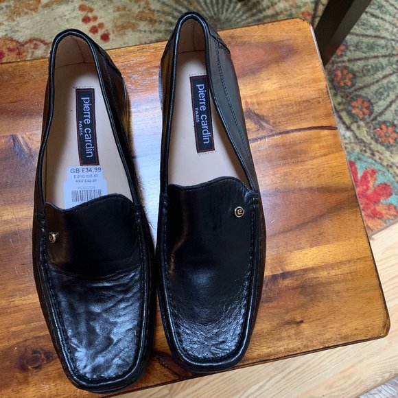 Pierre Cardin Shoes | Pierre Cardin New Black Leather Men's Size 7 Loafers | Color: Black | Size: 7 | Marybydesign's Closet